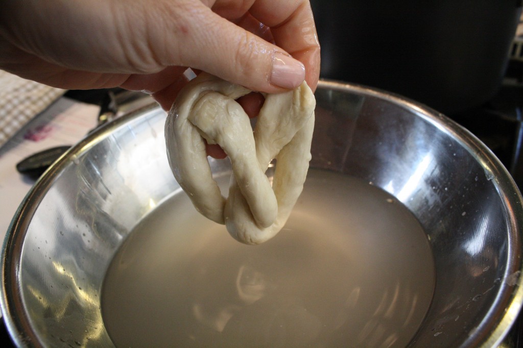 Whatever shape you make needs to be dipped before baking.