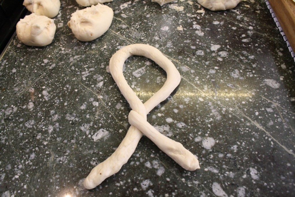 Step 3 of Pretzel Making: The extra twist