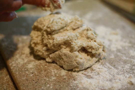 The dough is now combined, but only just