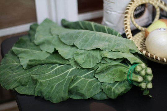 Collard Greens...to me it's like a tough English Spinach leaf