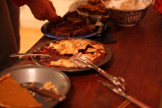 ...and let it continue...sweet potato pie, blackberry pie and persimmon pud