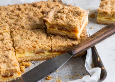 Kolac: Dried Apricot + Ricotta Crumble Slice